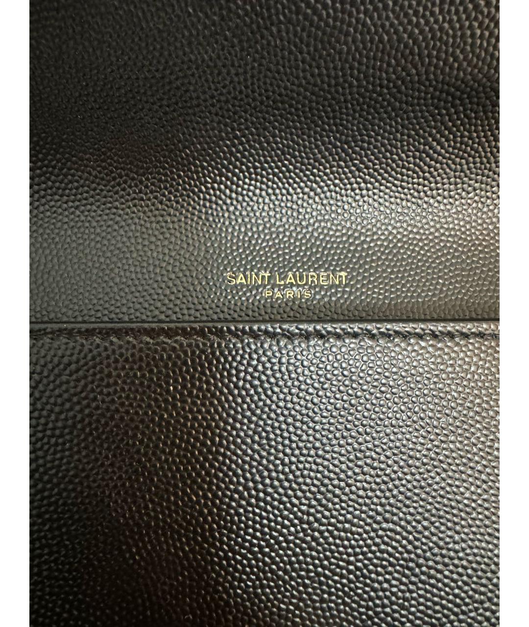 SAINT LAURENT Черная кожаная сумка через плечо, фото 5
