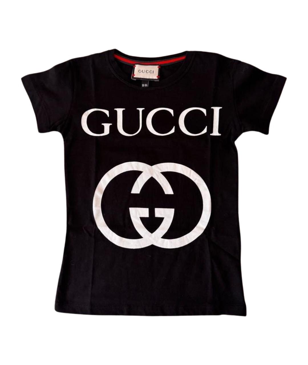 GUCCI Черный хлопковый детская футболка / топ, фото 1