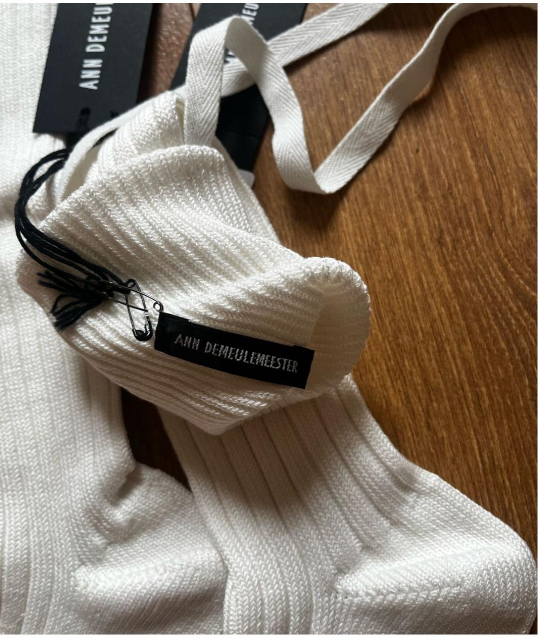 ANN DEMEULEMEESTER Белые носки, чулки и колготы, фото 6