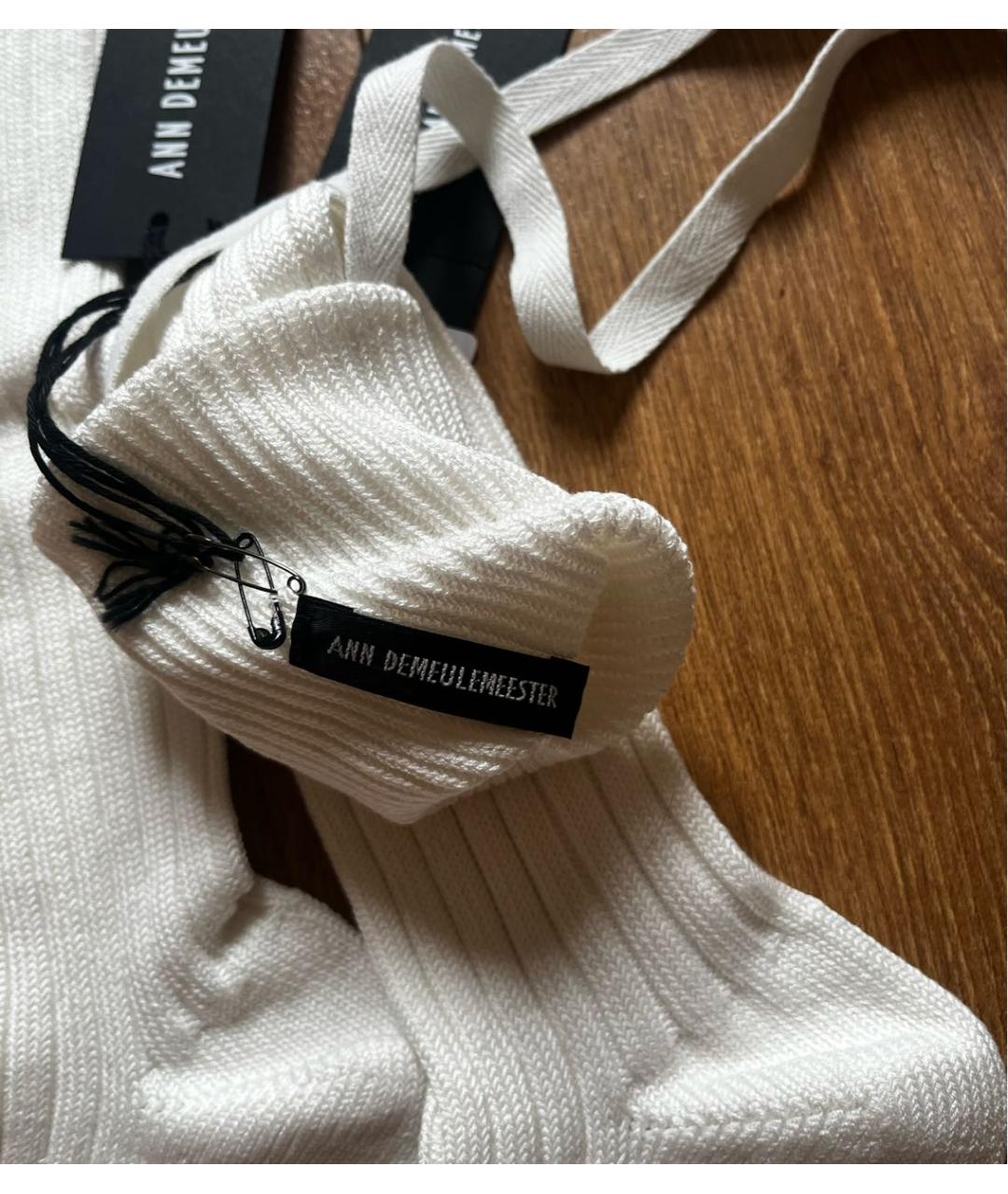 ANN DEMEULEMEESTER Белые носки, чулки и колготы, фото 8