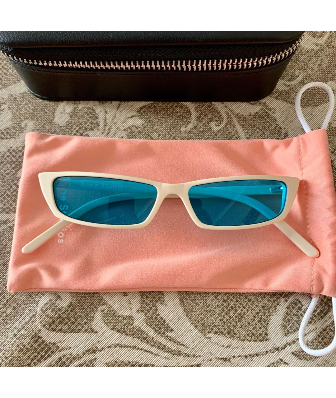 ACNE STUDIOS Бежевые пластиковые солнцезащитные очки, фото 5