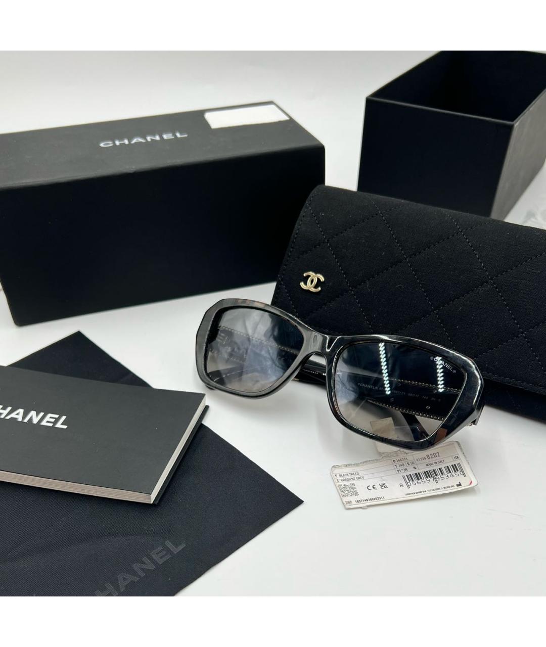 CHANEL Коричневые солнцезащитные очки, фото 4