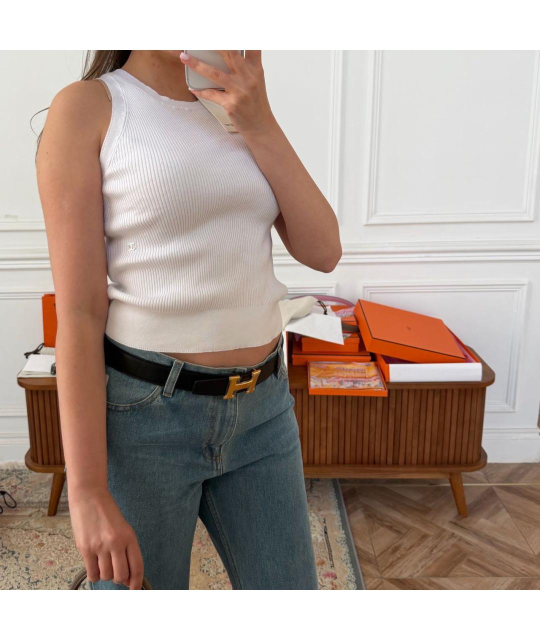CHANEL Белая майка, фото 3