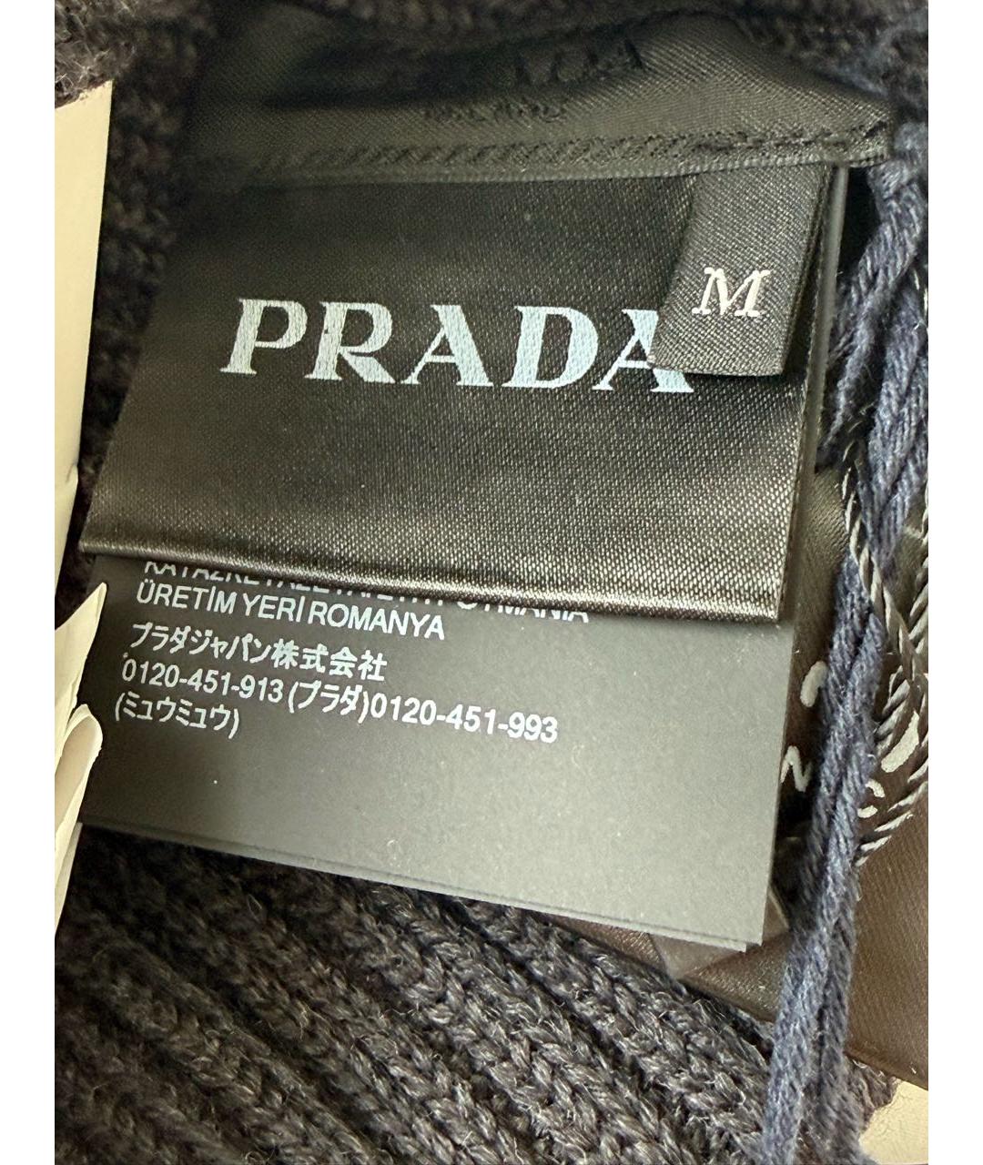 PRADA Антрацитовая шерстяная шапка, фото 7