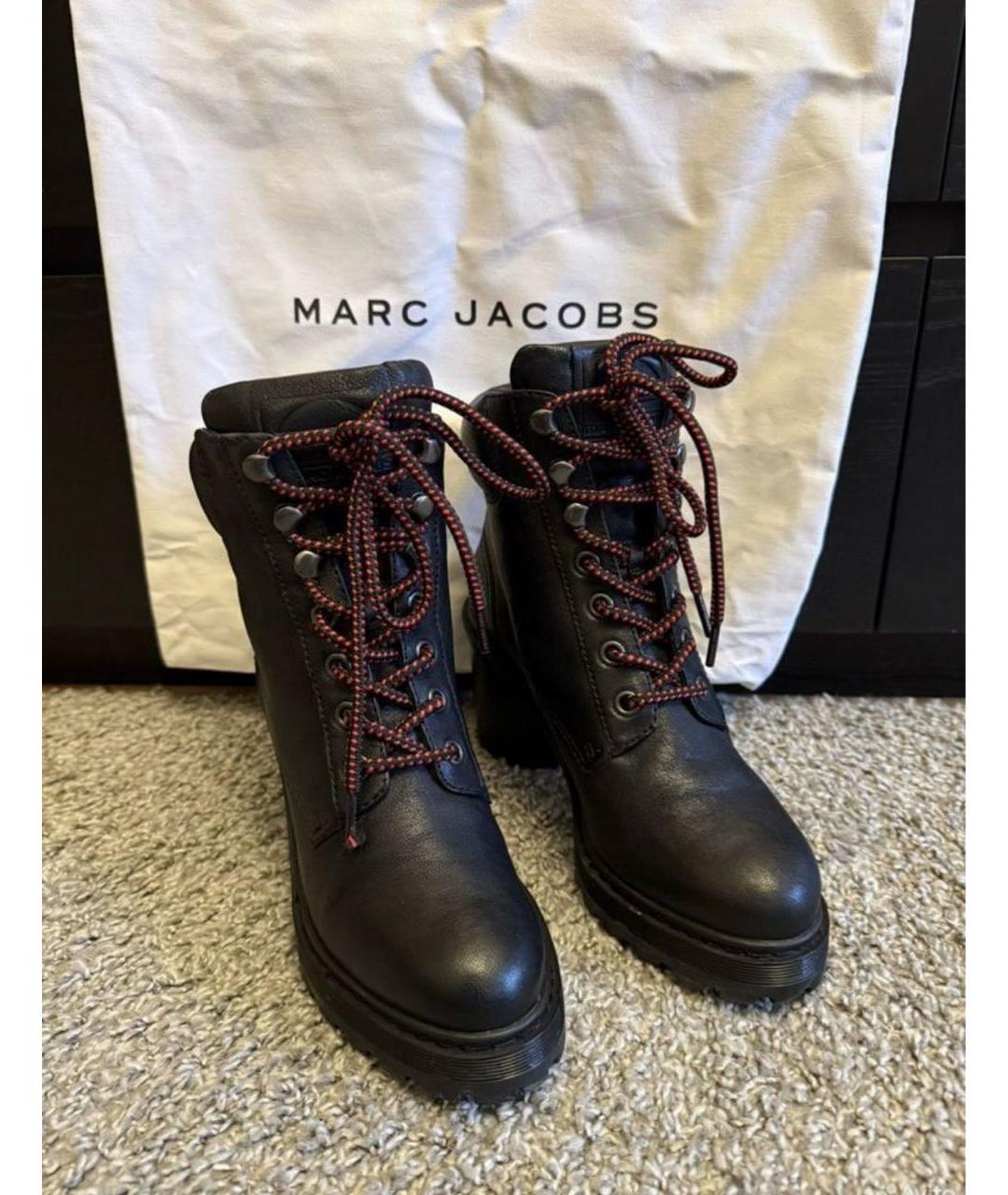 MARC JACOBS Черные кожаные ботинки, фото 2