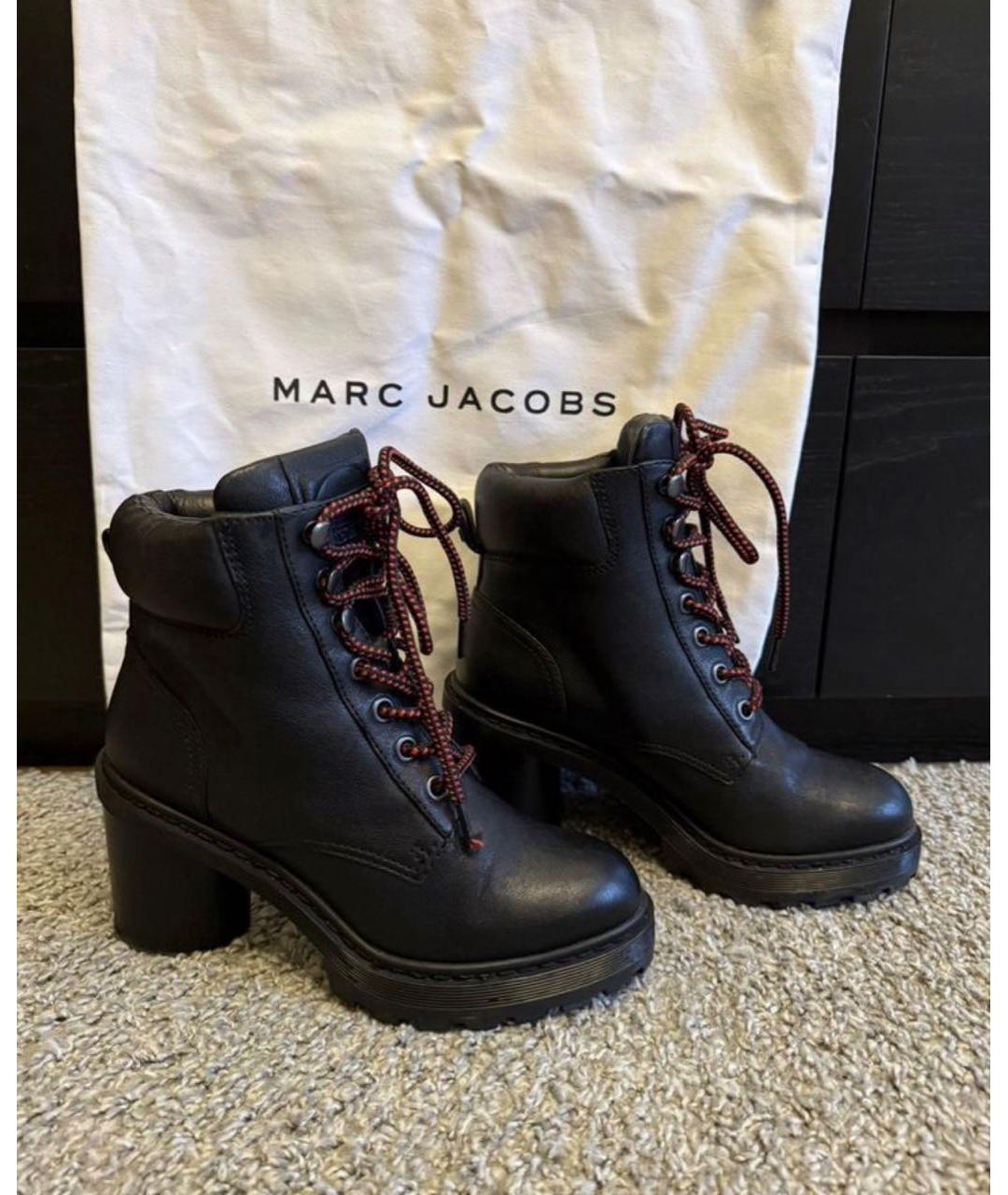 MARC JACOBS Черные кожаные ботинки, фото 4