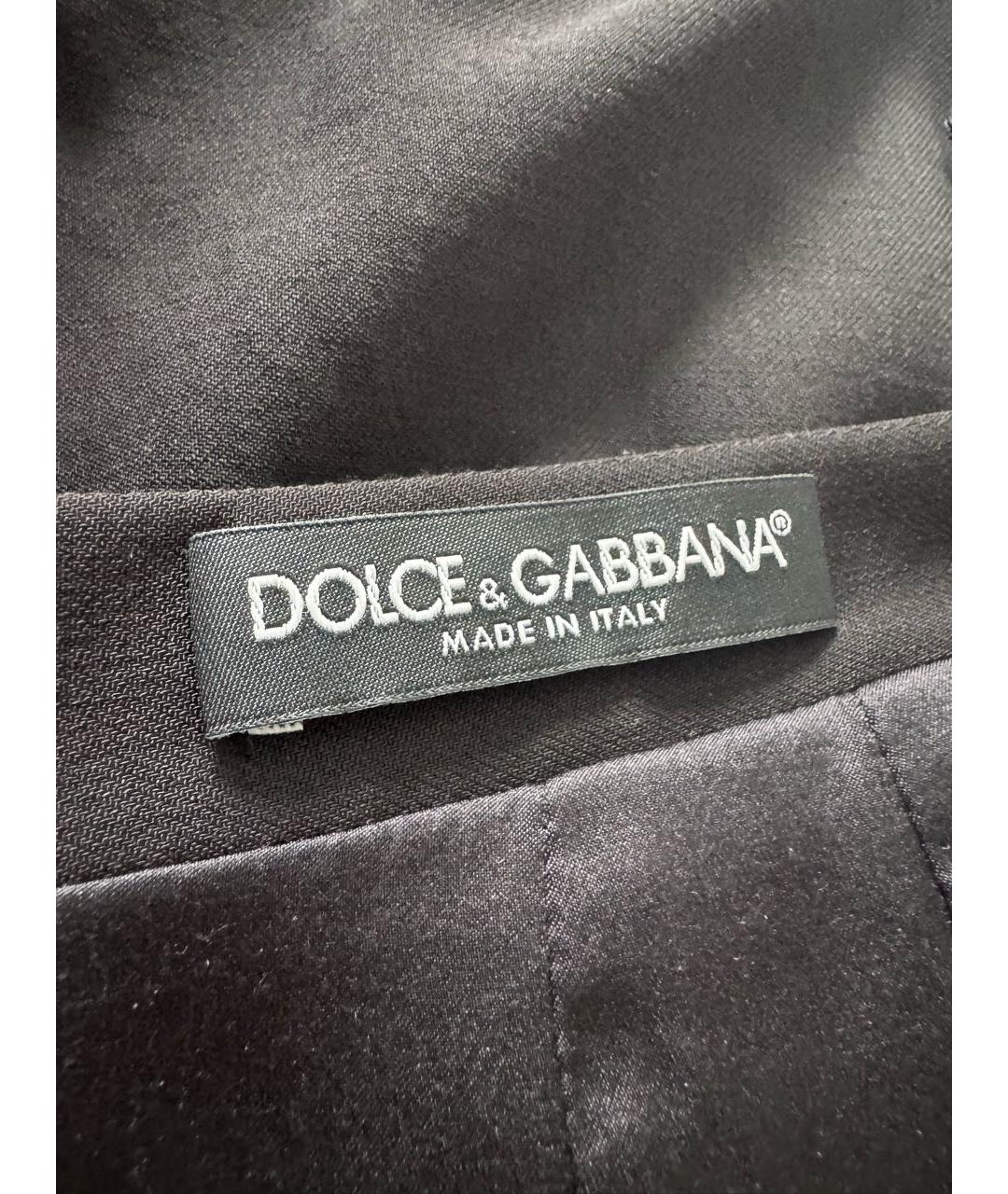 DOLCE&GABBANA Черная шерстяная юбка миди, фото 3