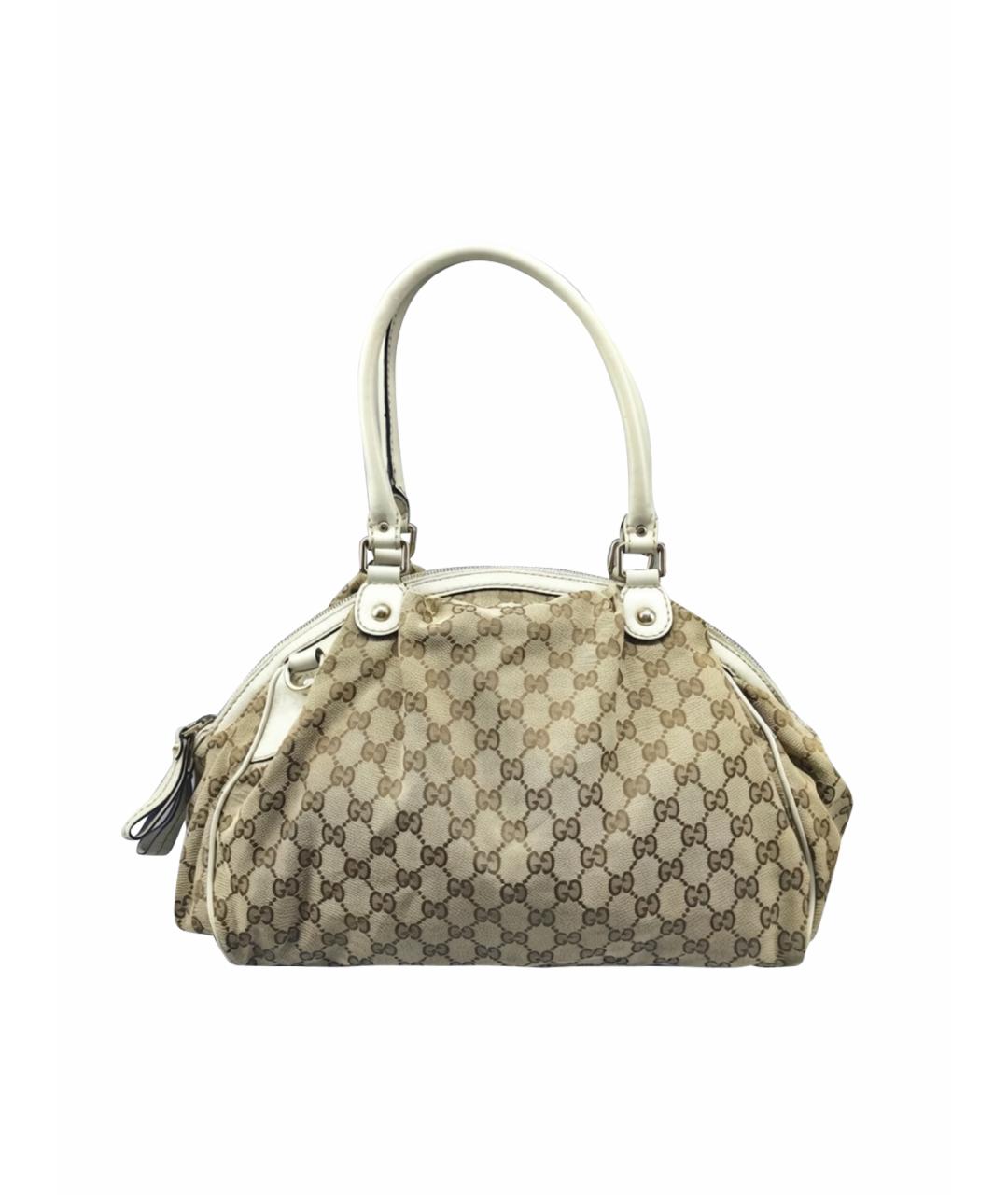 GUCCI Бежевая сумка с короткими ручками, фото 1