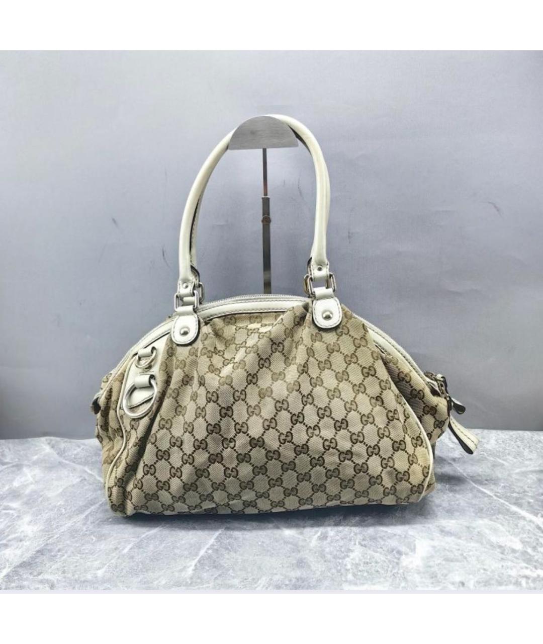 GUCCI Бежевая сумка с короткими ручками, фото 2