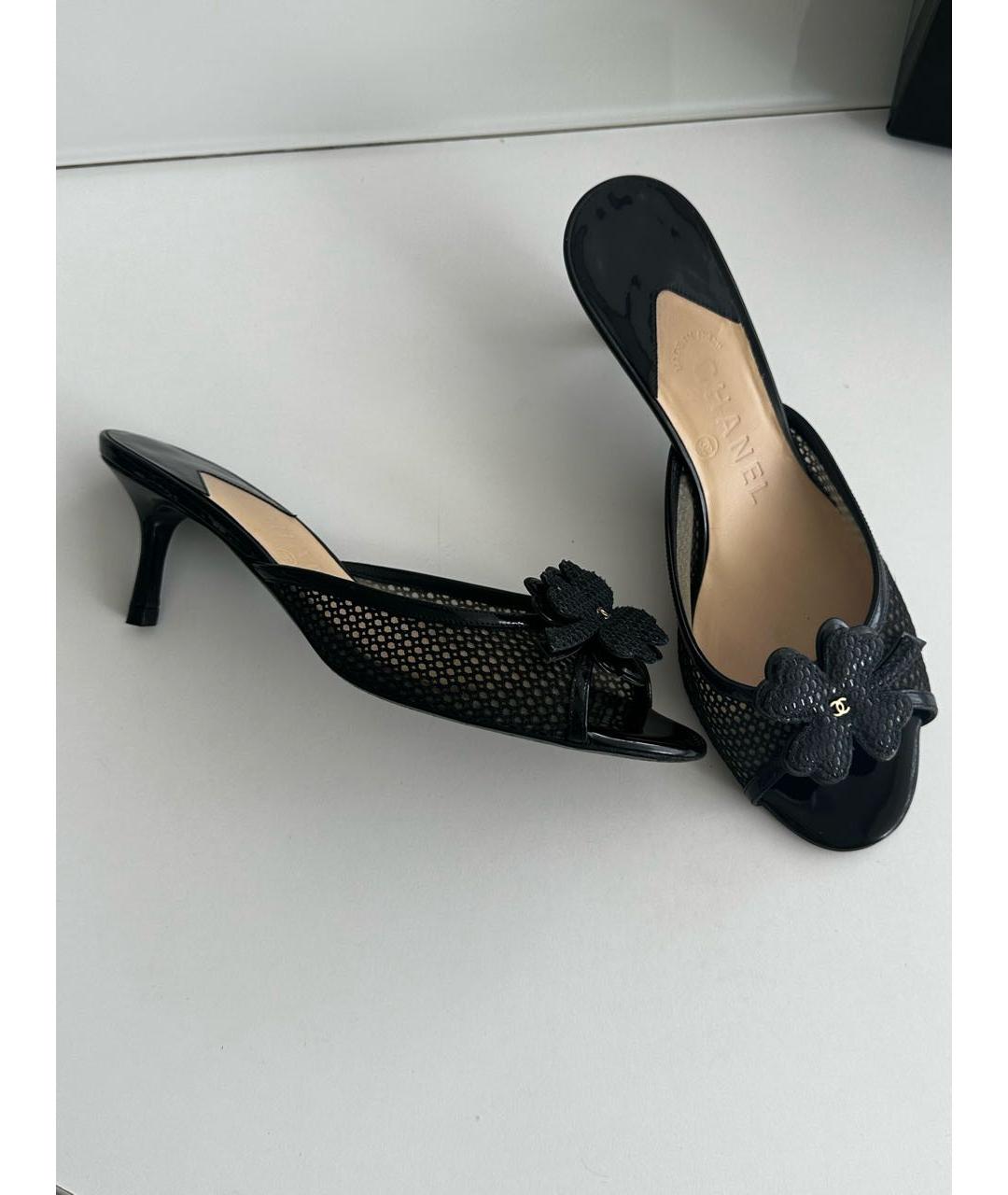 CHANEL Черные мюли, фото 6