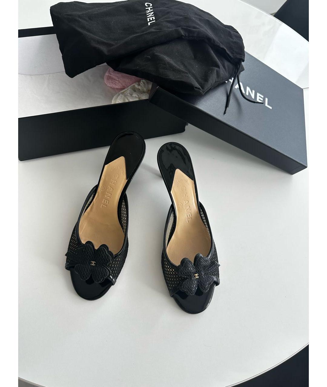 CHANEL Черные мюли, фото 7