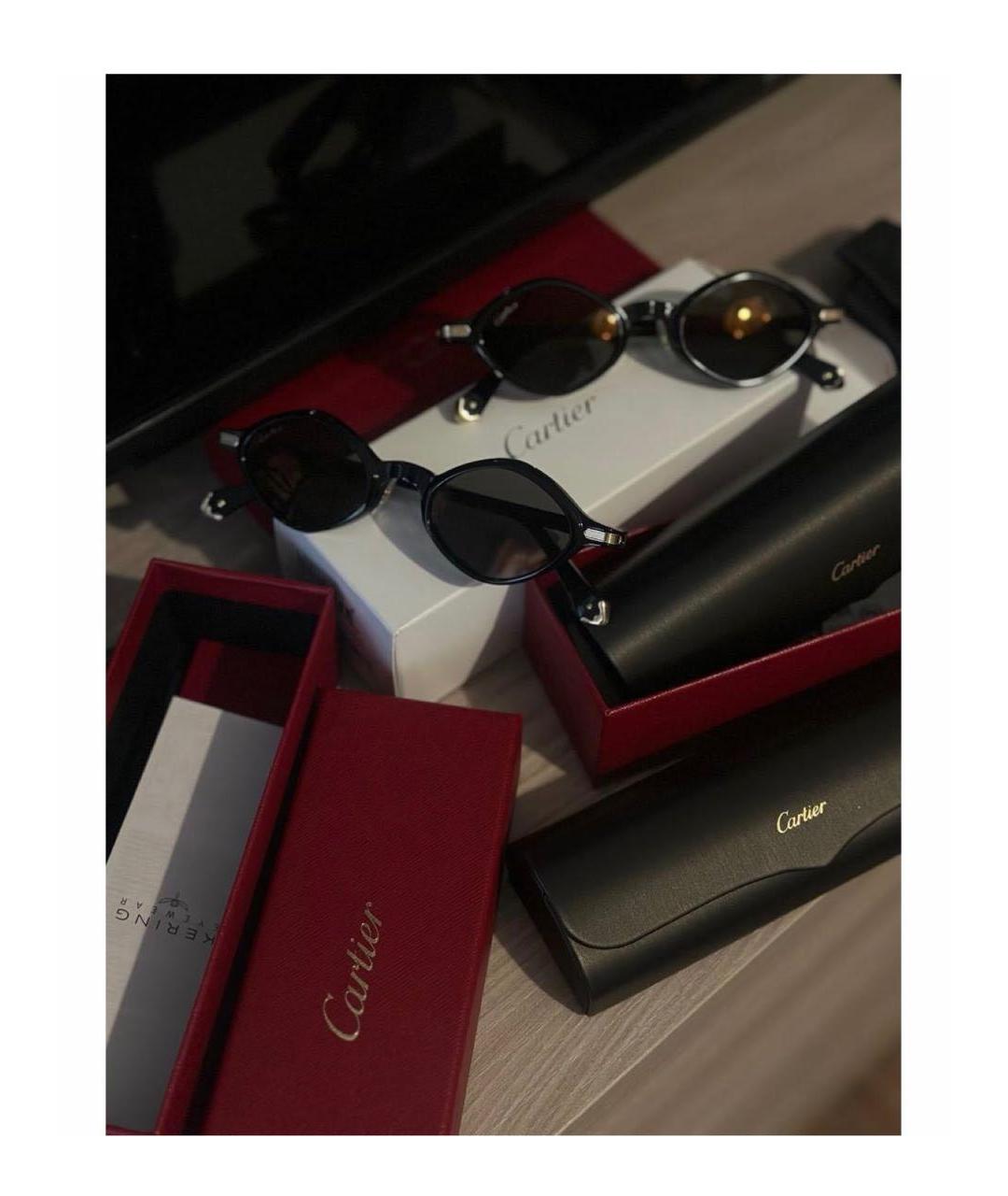 CARTIER Черные пластиковые солнцезащитные очки, фото 2