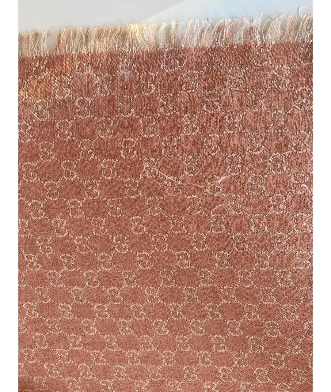 GUCCI Коралловый шарф, фото 5