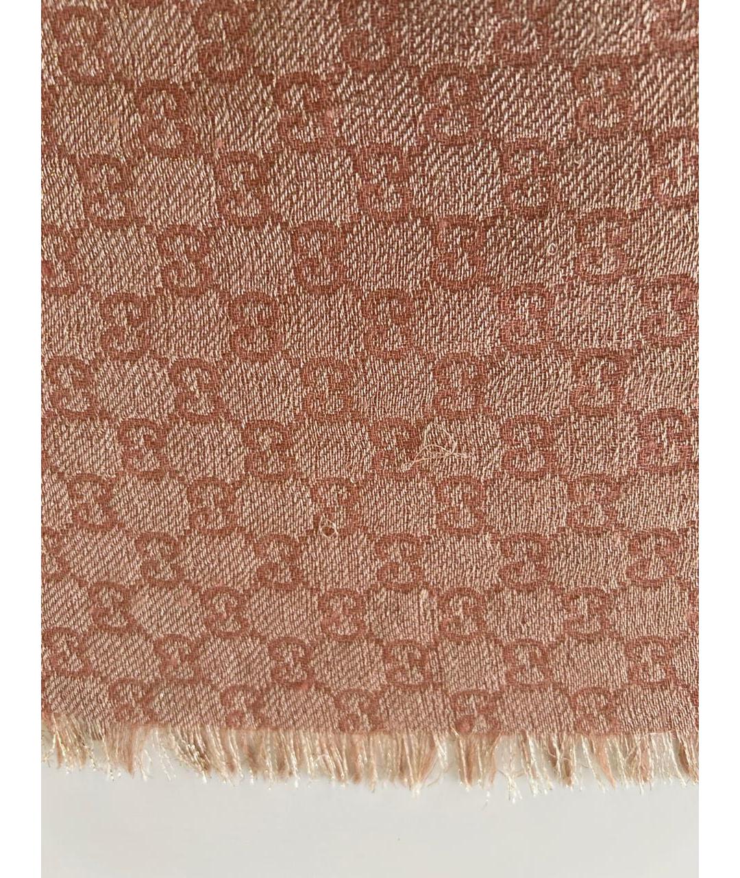 GUCCI Коралловый шарф, фото 6