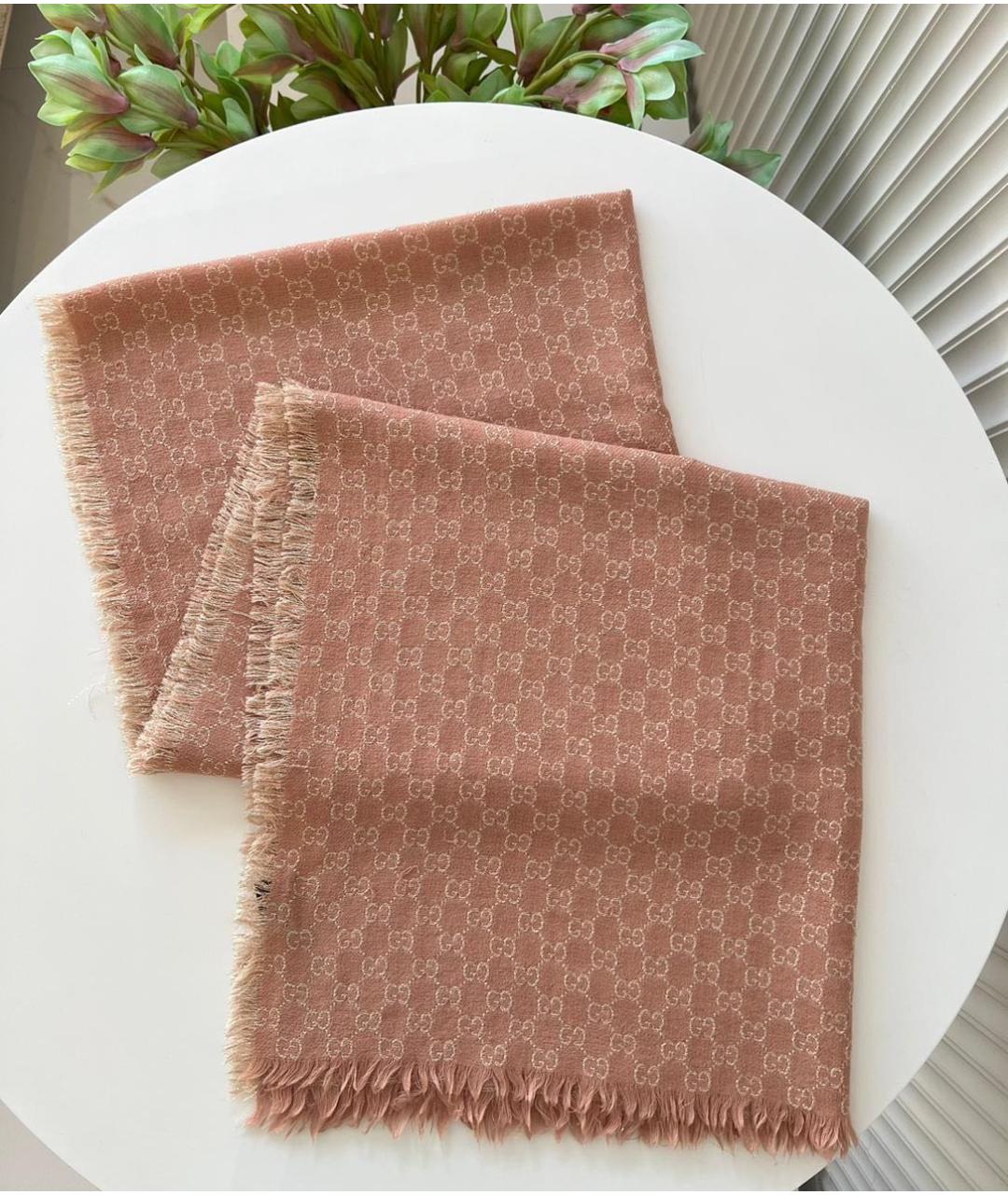 GUCCI Коралловый шарф, фото 2