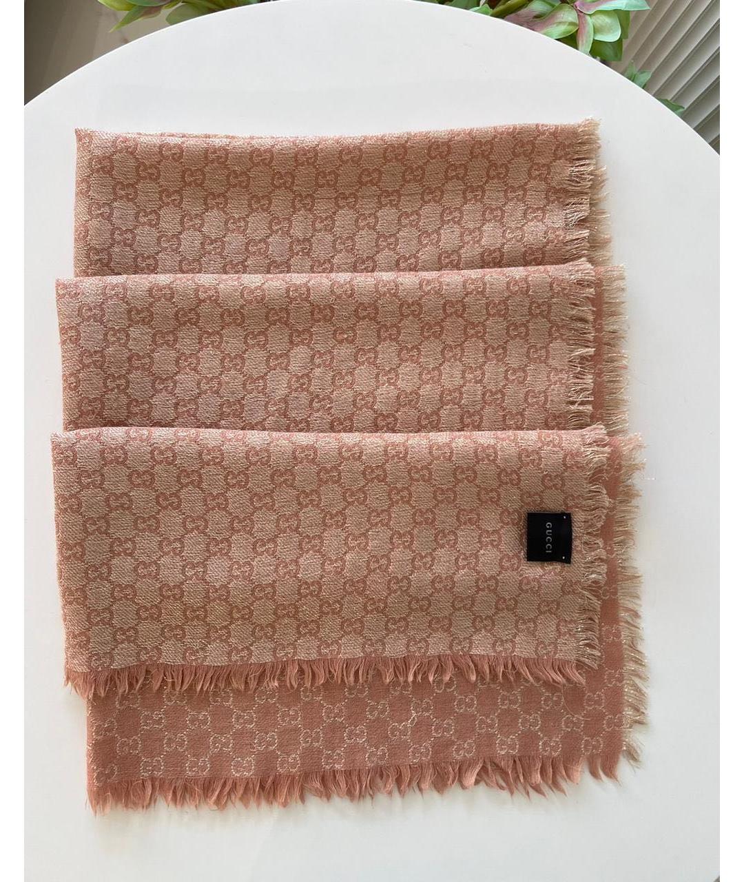 GUCCI Коралловый шарф, фото 9