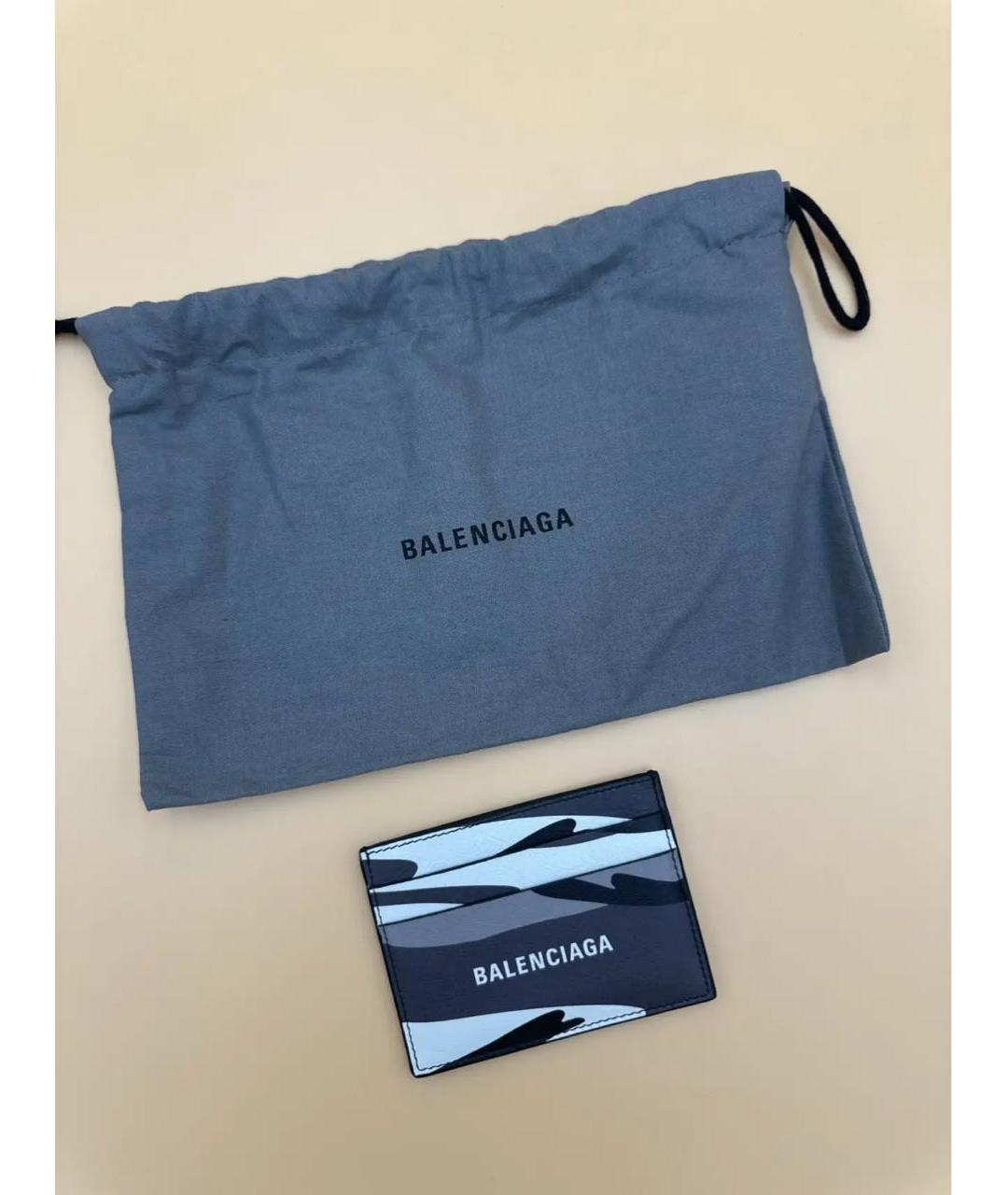 BALENCIAGA Серый кожаный кардхолдер, фото 7