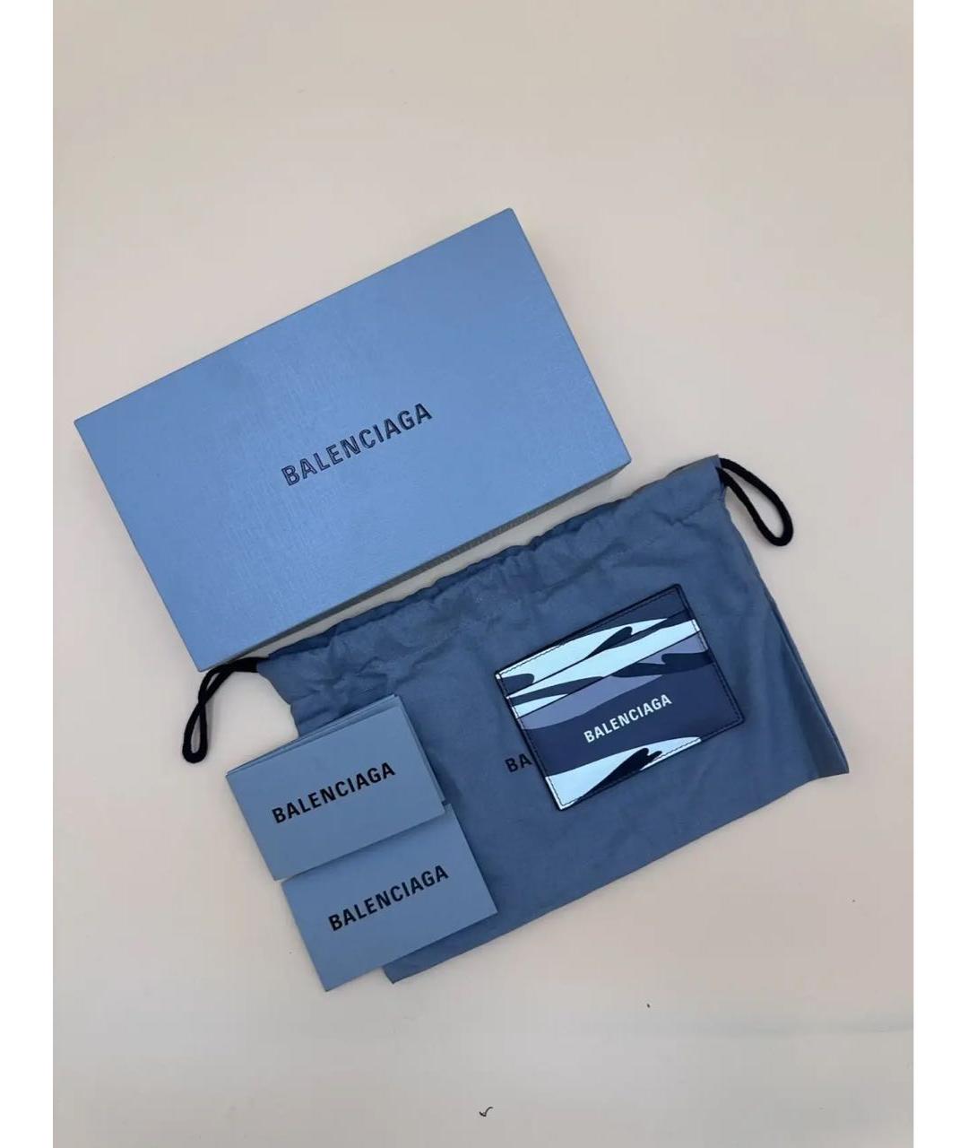 BALENCIAGA Серый кожаный кардхолдер, фото 2