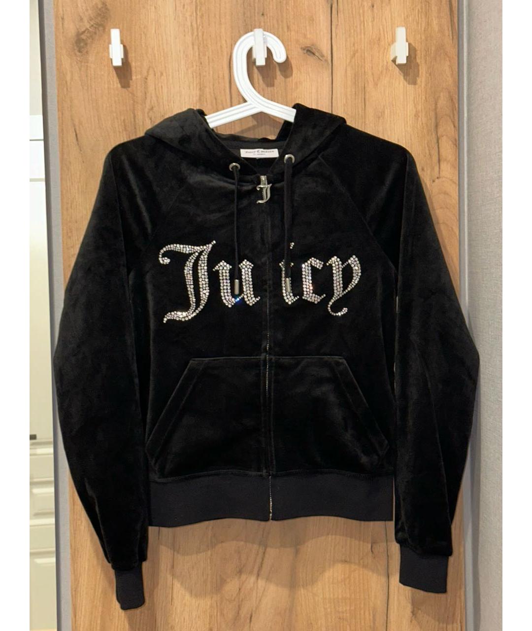 JUICY COUTURE Черный велюровый костюм с брюками, фото 8