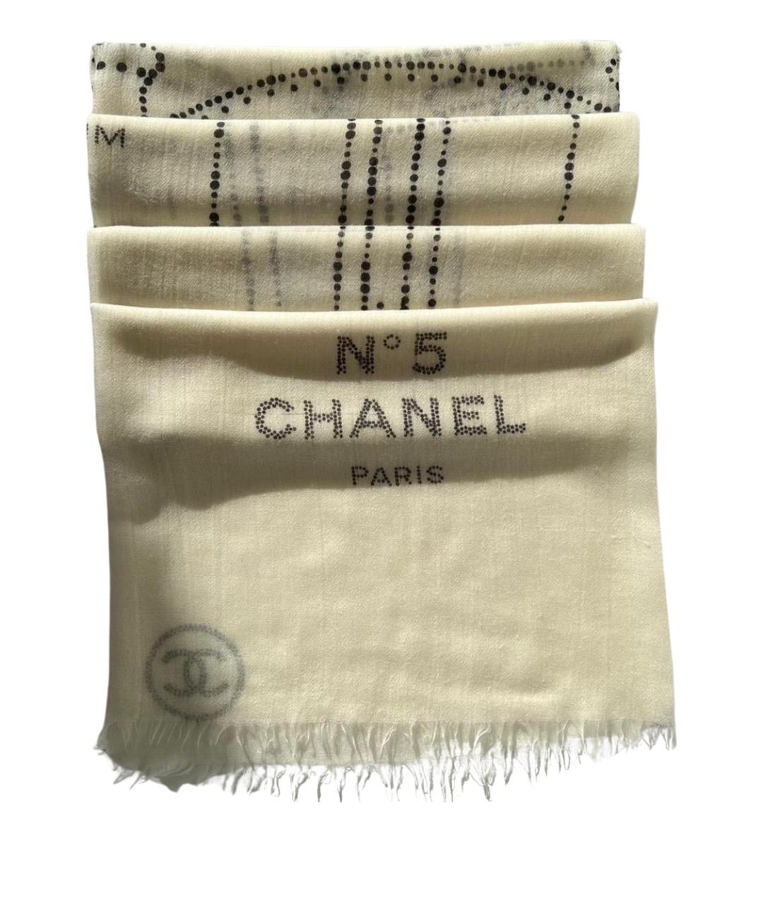CHANEL Бежевый шарф, фото 1