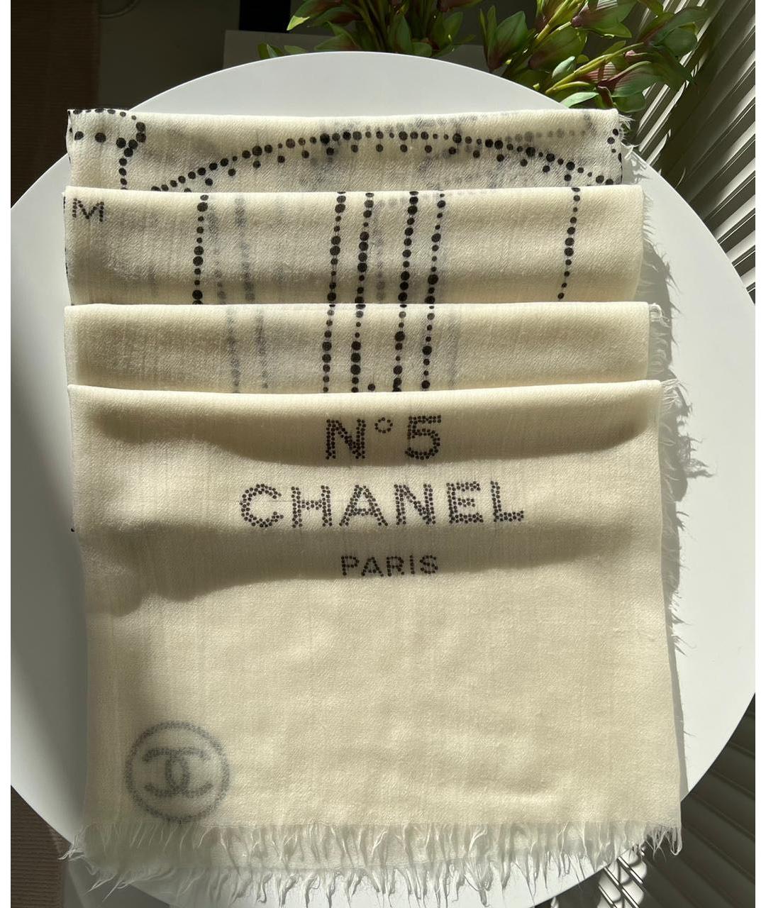 CHANEL Бежевый шарф, фото 9