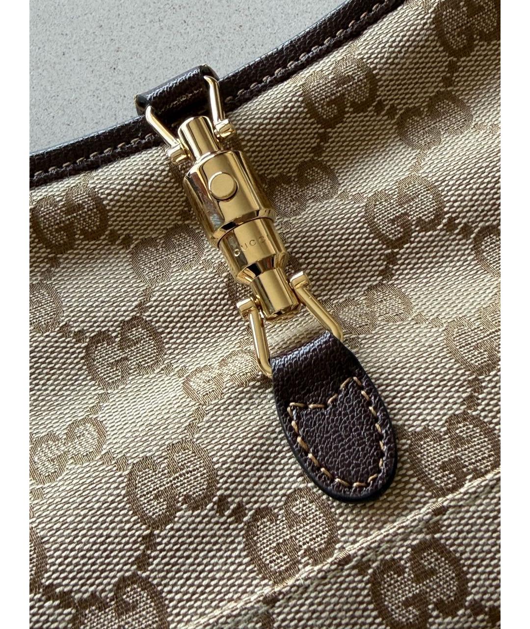 GUCCI Бежевая сумка с короткими ручками, фото 6