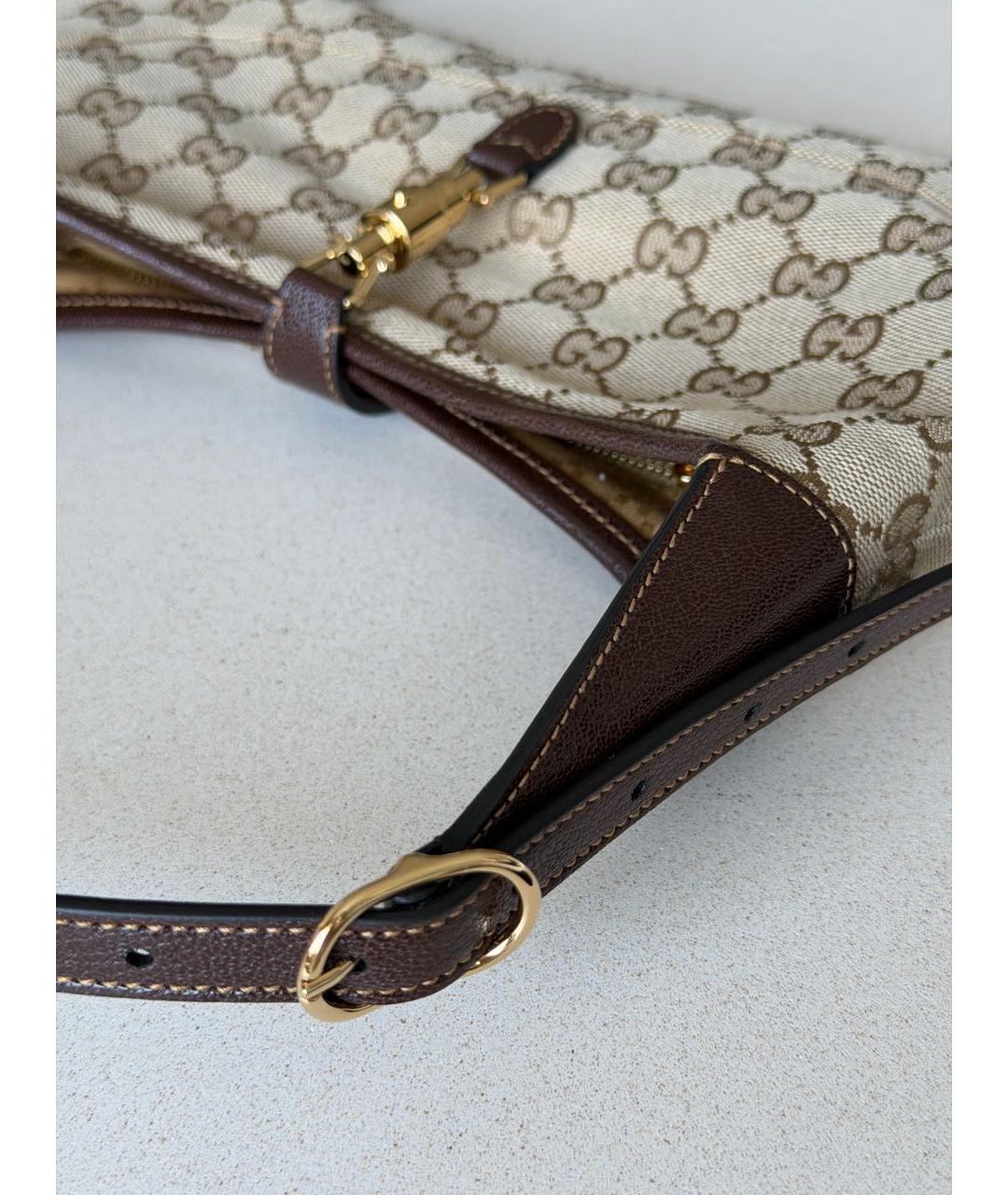 GUCCI Бежевая сумка с короткими ручками, фото 5