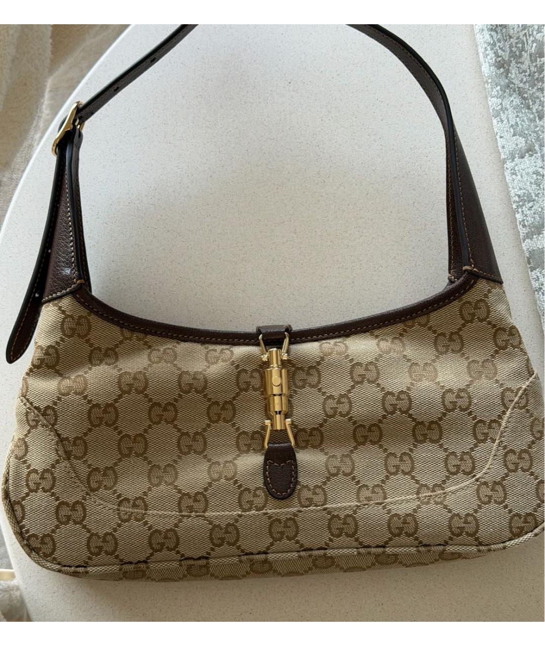 GUCCI Бежевая сумка с короткими ручками, фото 2