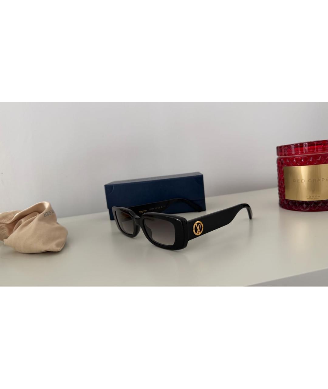 LOUIS VUITTON Черные пластиковые солнцезащитные очки, фото 4