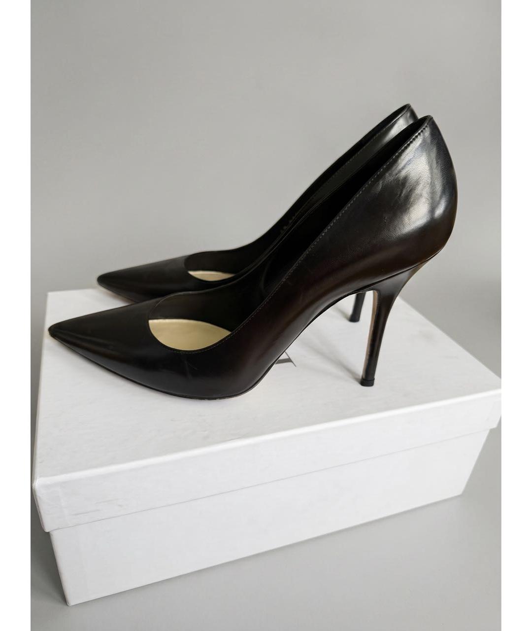 CHRISTIAN DIOR Черные кожаные туфли, фото 7