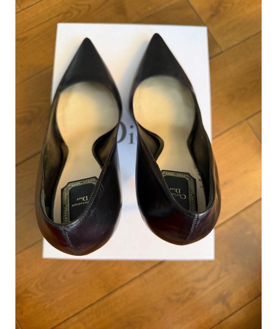 CHRISTIAN DIOR Черные кожаные туфли, фото 3