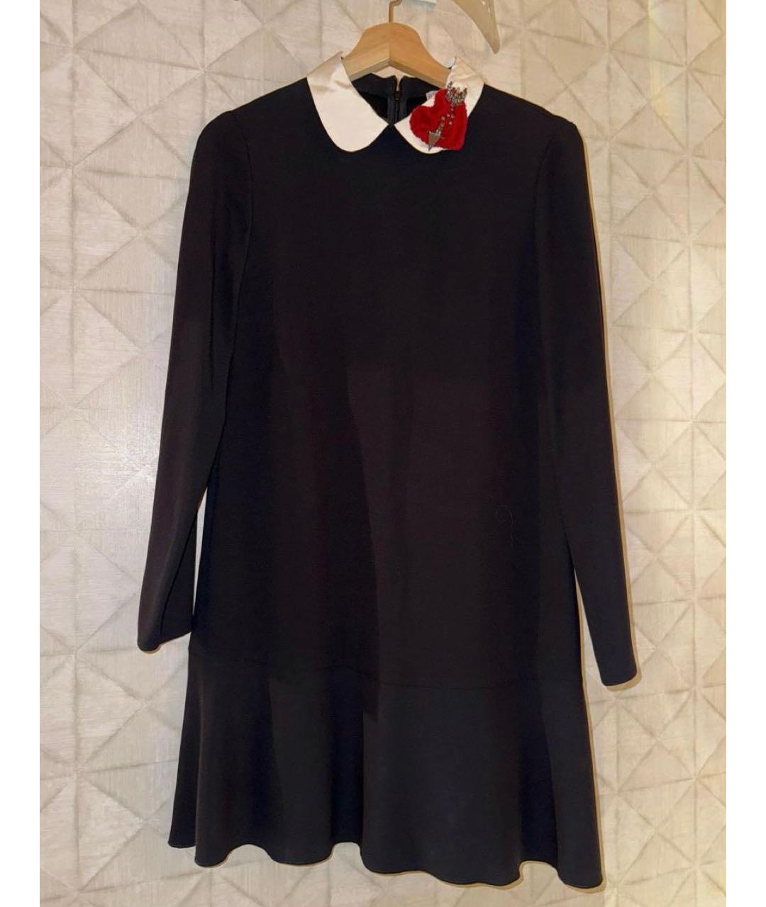 RED VALENTINO Черное повседневное платье, фото 6