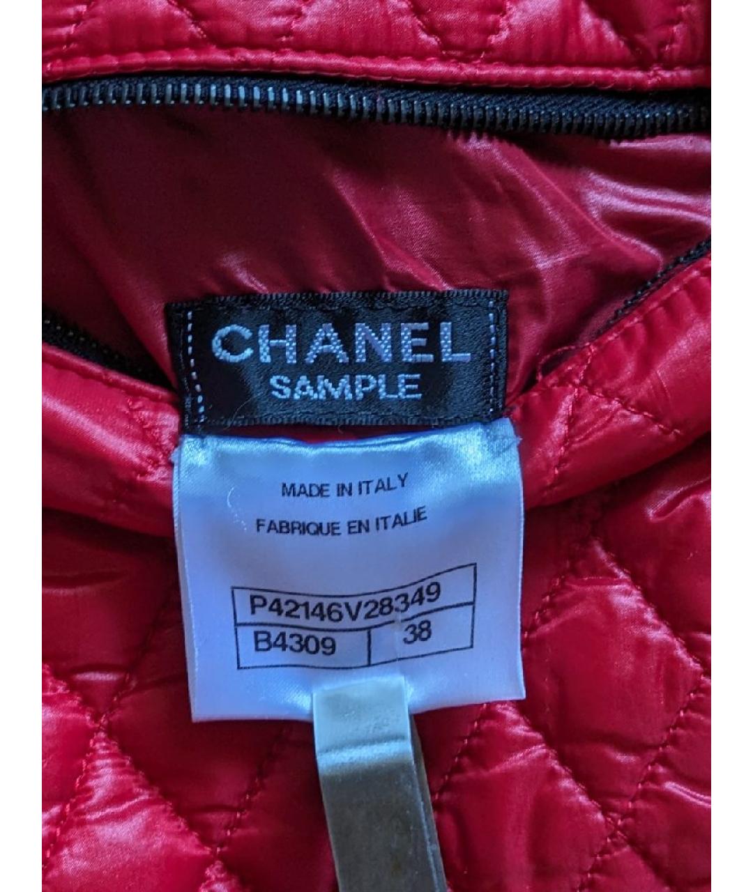 CHANEL Красная полиэстеровая куртка, фото 5