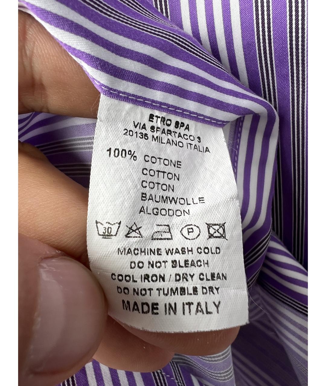 ETRO Хлопковая классическая рубашка, фото 3