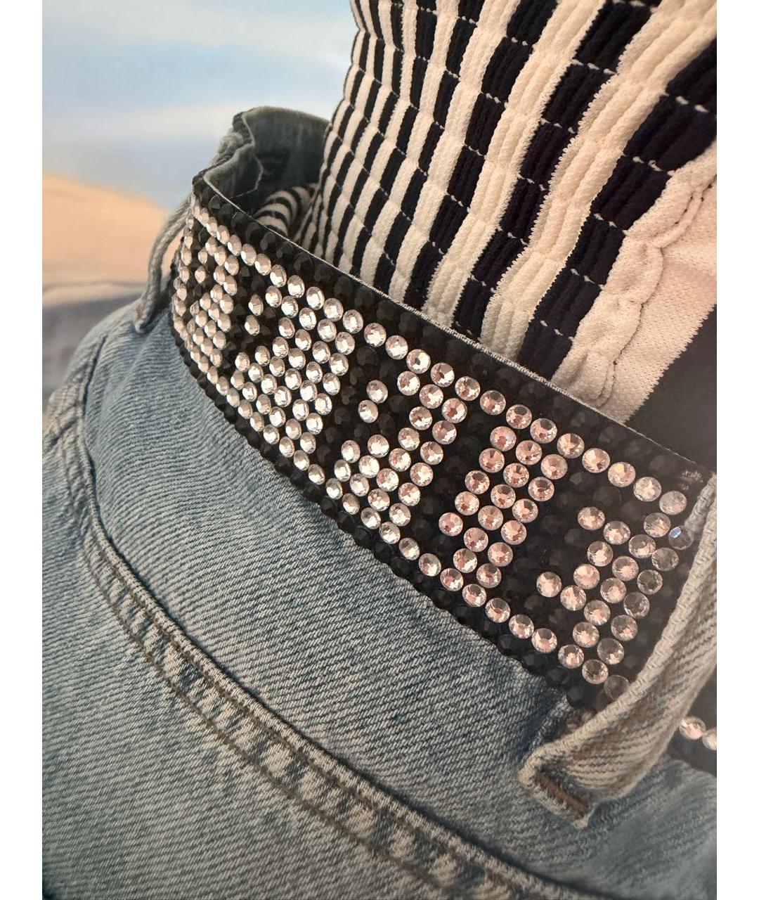 PHILIPP PLEIN Голубые деним шорты, фото 6