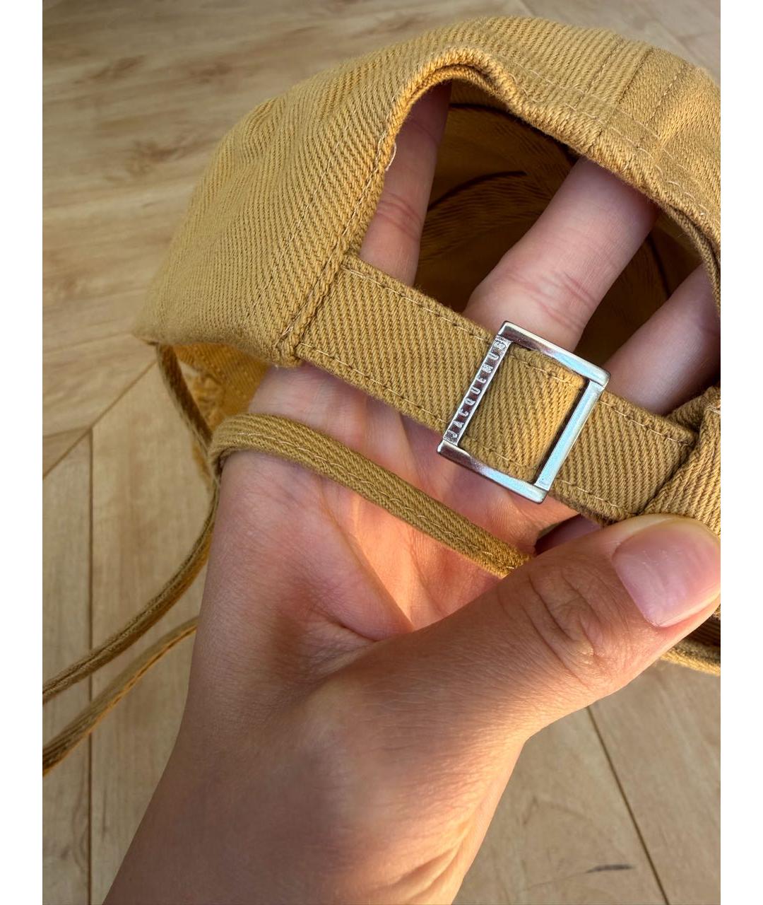 JACQUEMUS Горчичная хлопковая кепка, фото 3