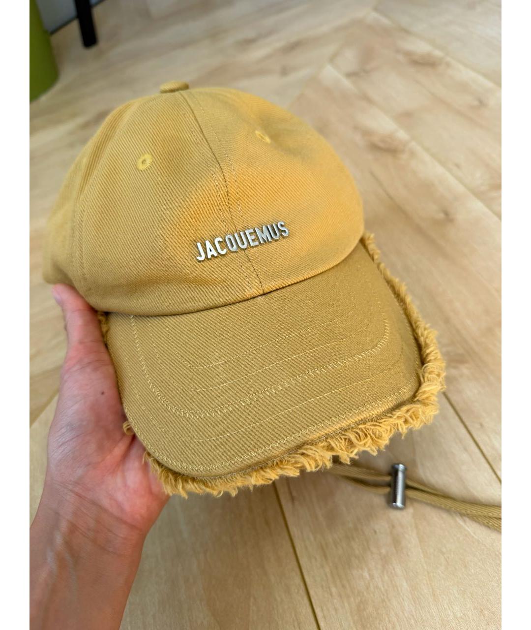 JACQUEMUS Горчичная хлопковая кепка, фото 2