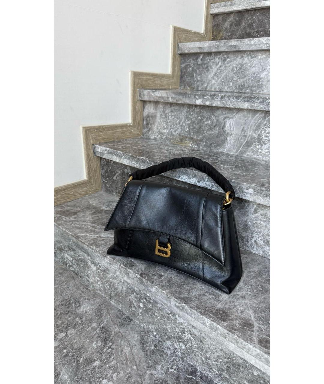 BALENCIAGA Черная кожаная сумка через плечо, фото 3