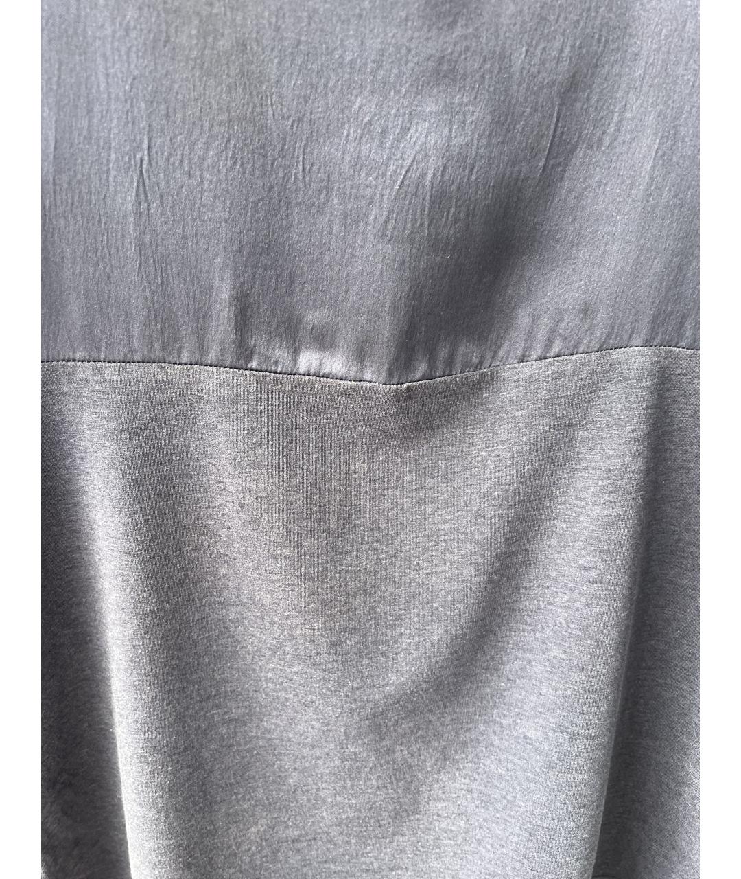 WEEKEND MAX MARA Темно-синяя хлопковая футболка, фото 5