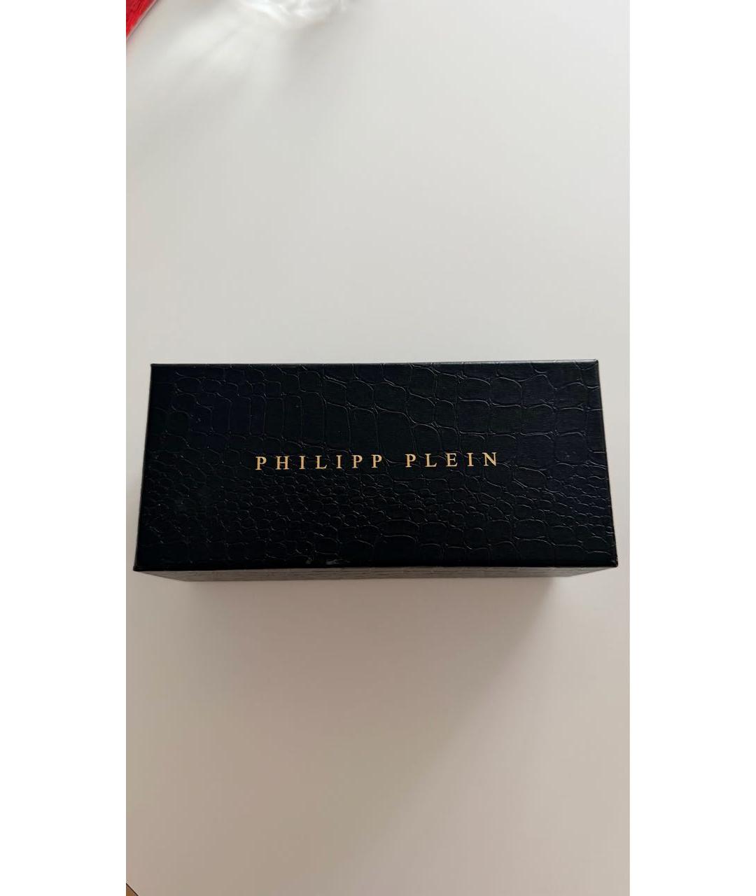 PHILIPP PLEIN Черные пластиковые солнцезащитные очки, фото 4