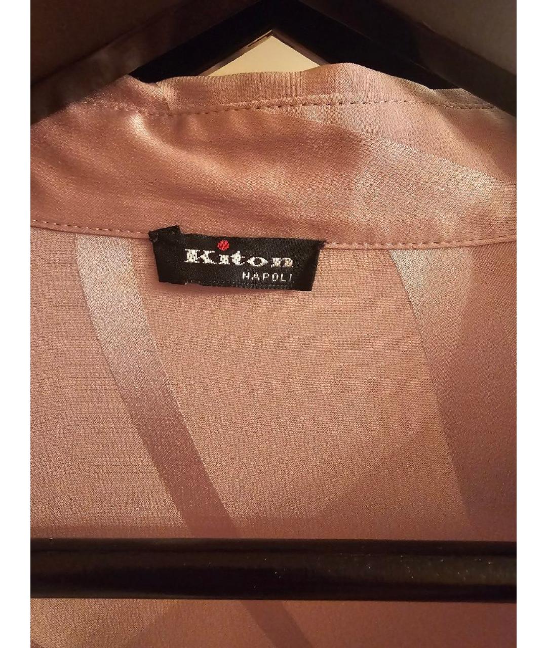 KITON Розовое шелковое вечернее платье, фото 3