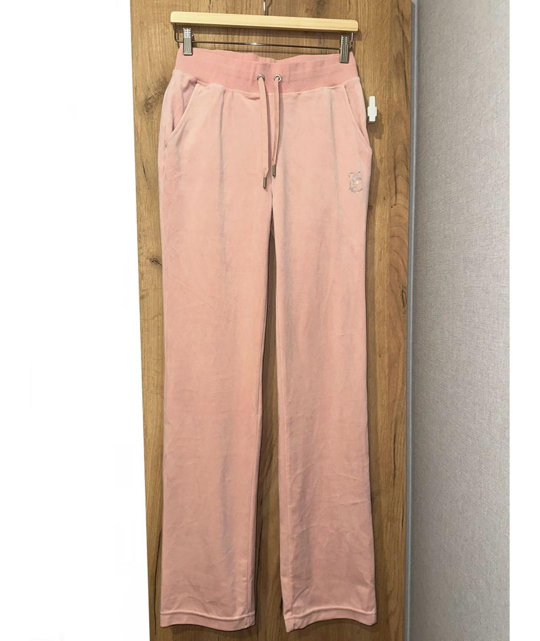 JUICY COUTURE Розовый велюровый костюм с брюками, фото 4