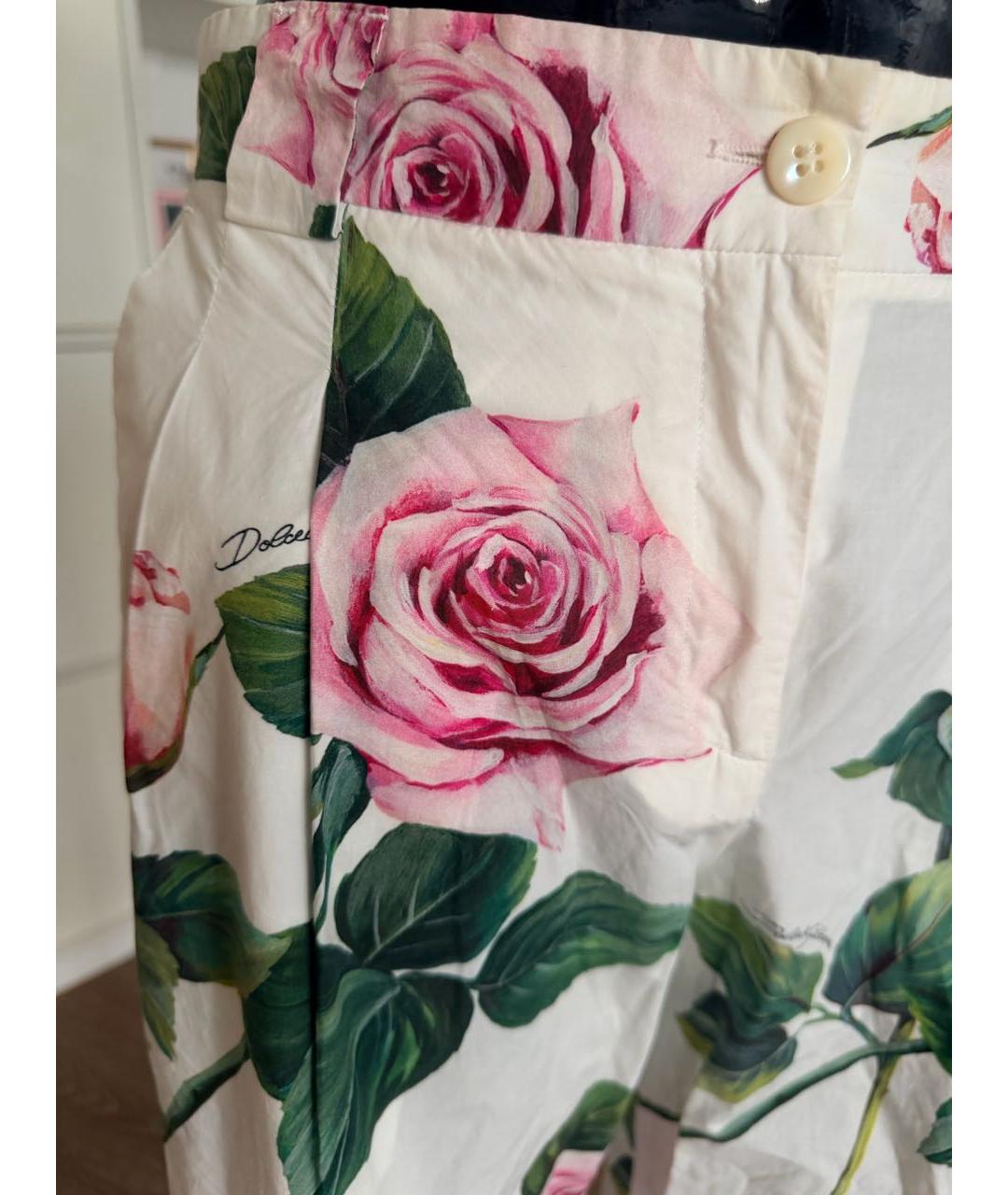 DOLCE&GABBANA Мульти хлопковые бриджи, фото 3