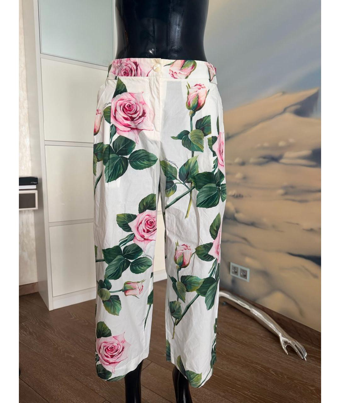 DOLCE&GABBANA Мульти хлопковые бриджи, фото 5