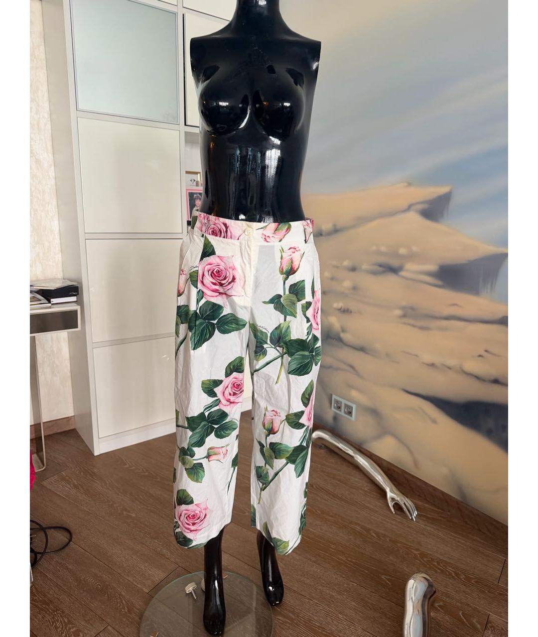DOLCE&GABBANA Мульти хлопковые бриджи, фото 2