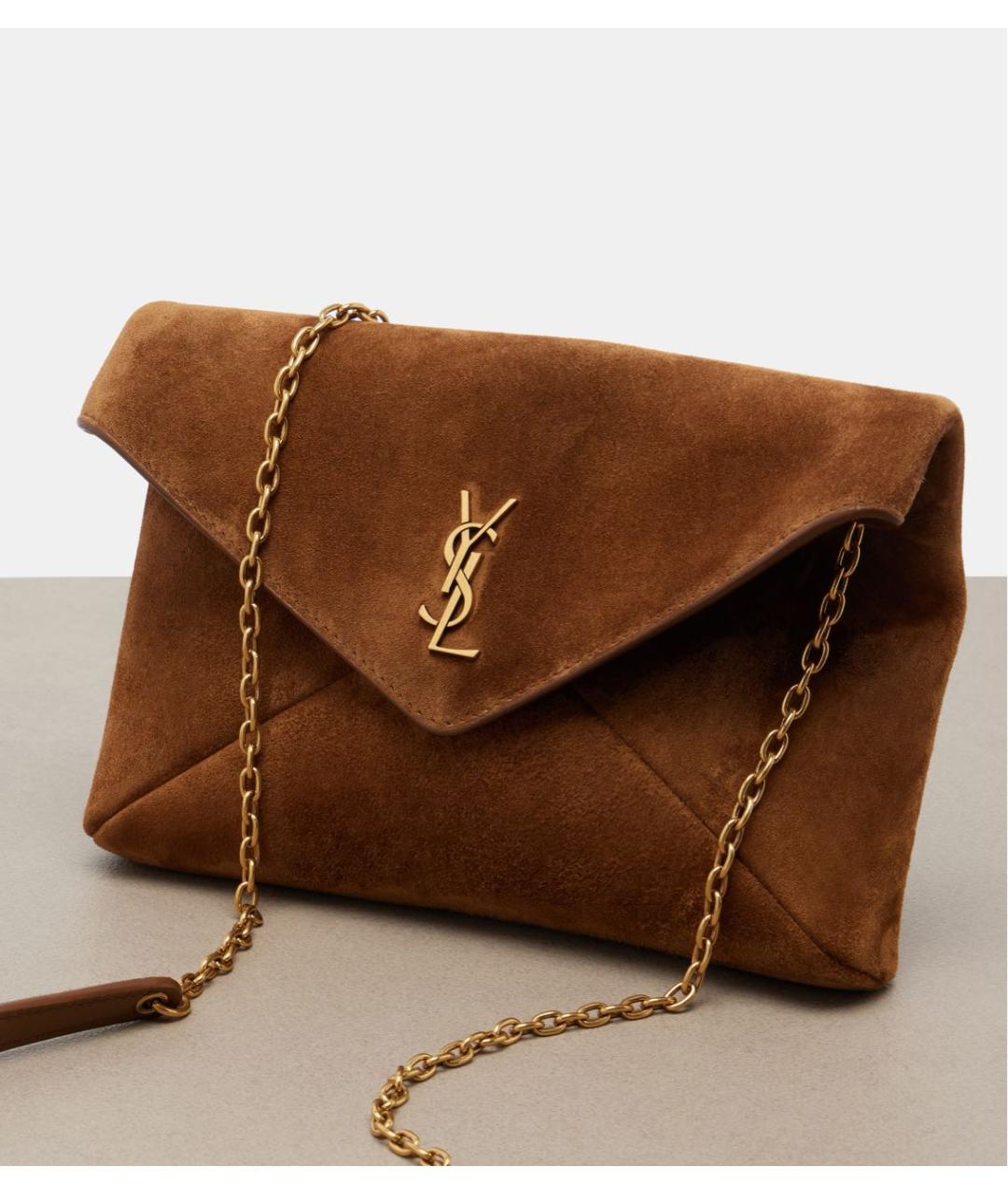 SAINT LAURENT Коричневая сумка через плечо, фото 2