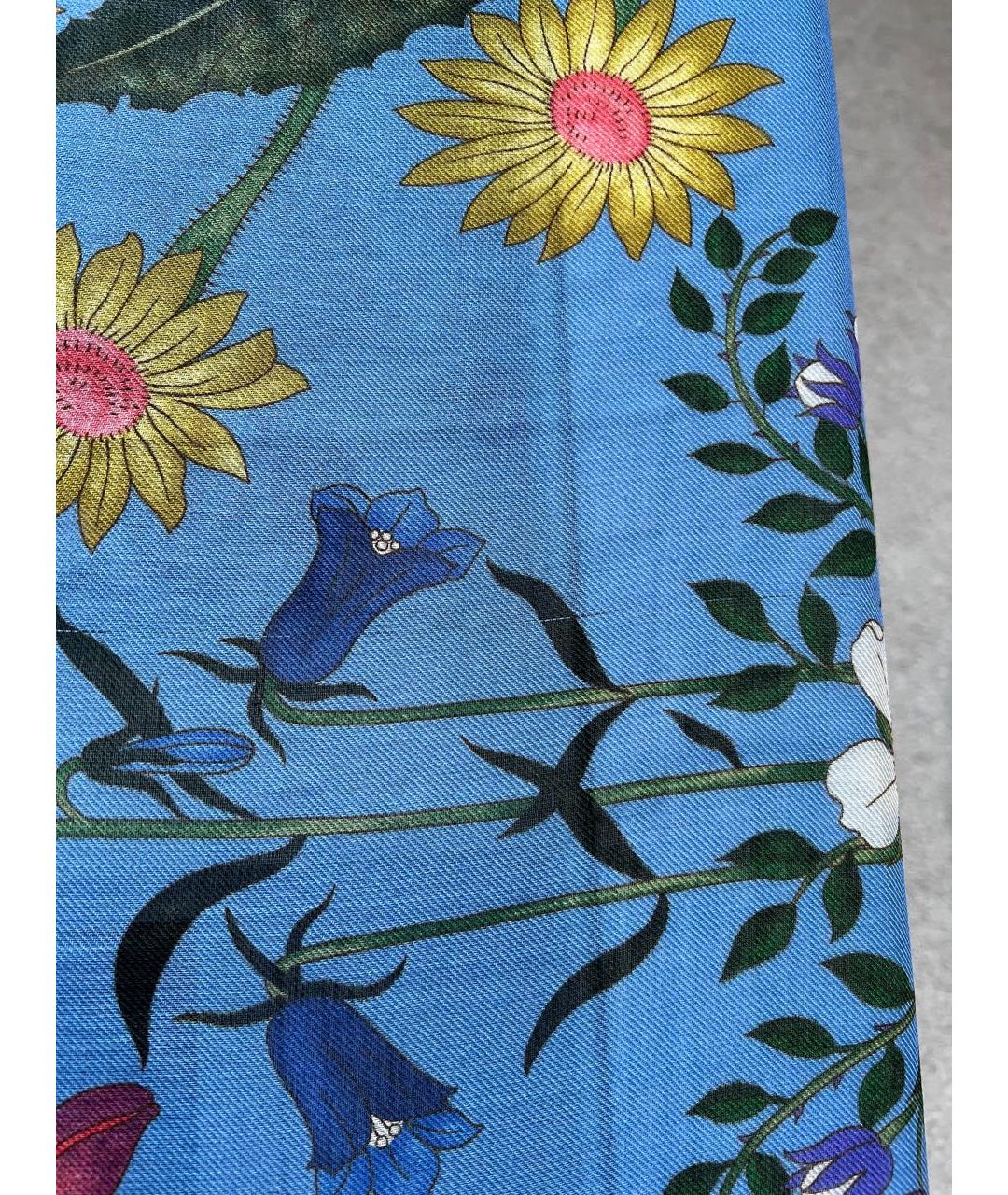 GUCCI Синий шарф, фото 8