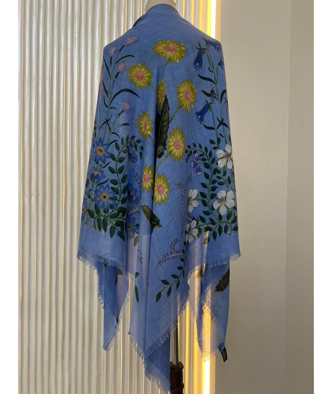 GUCCI Синий шарф, фото 2