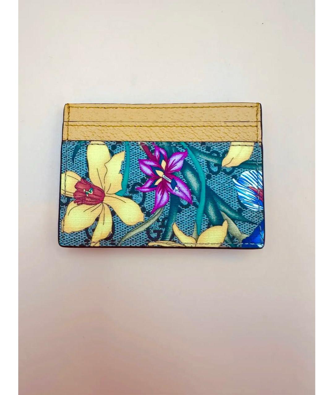 GUCCI Желтый кожаный кардхолдер, фото 2
