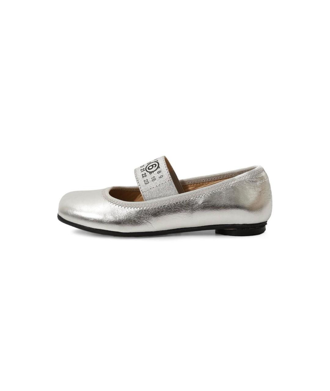 MM6 MAISON MARGIELA Серебряные кожаные туфли, фото 7